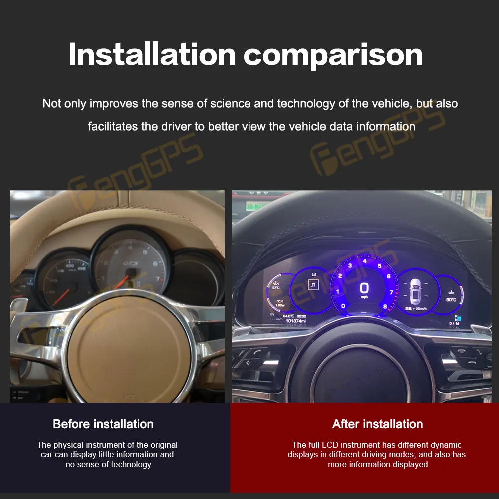 

12,3-дюймовая оригинальная цифровая ЖК-приборная панель для Porsche Cayenne 2011-2017, кластерный приборный кабина для спидометра, автомобильные аксессуары