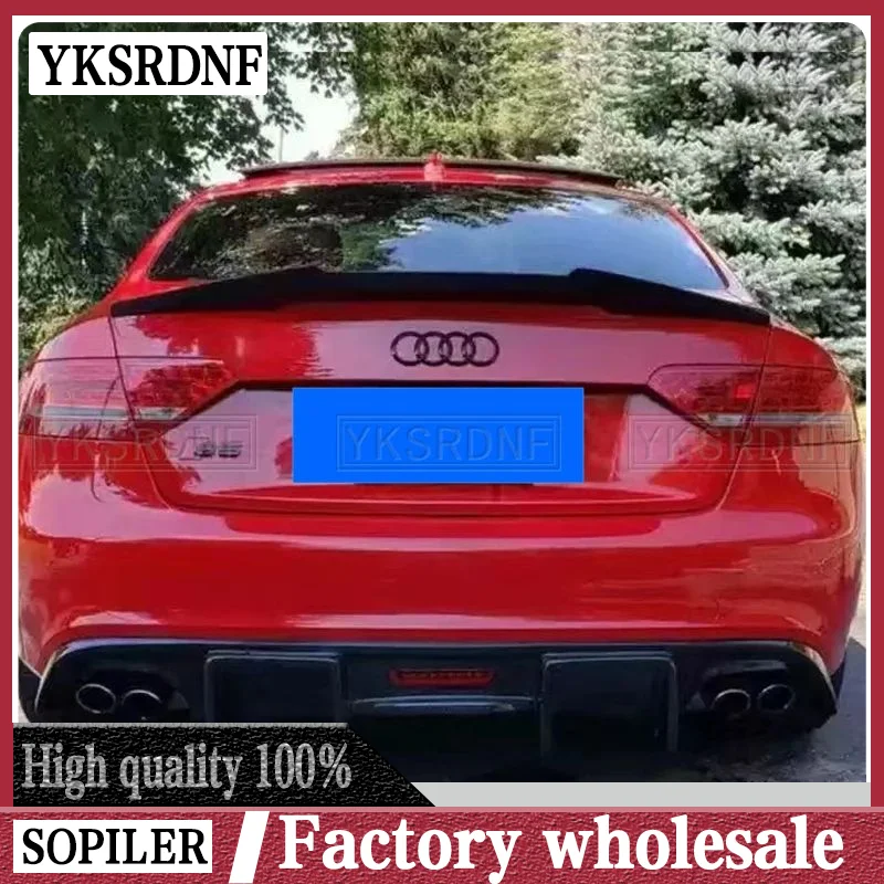 Rear Bumper Diffuser Lip Spoiler For Audi A5 S line S5 Coupe 2008 2009 2010 2011 2012 Real Carbon fiber Non For A5 Standard