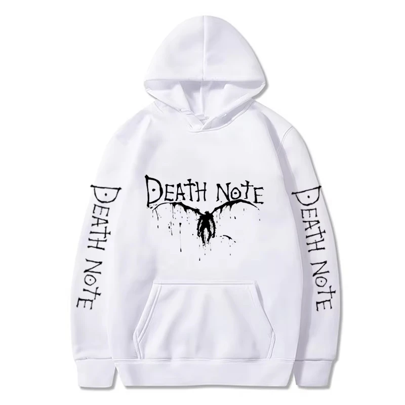 Death Note Hoodie Oversized Unisex Graphic Print Crew Neck T-Shirt for Men Women Streetwear Trendy high quality Couples top soft