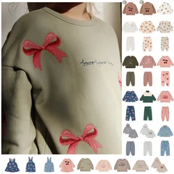 Spot 2025 aw new KS same sequined sweater sweatpants set hoodie boys and girls zipper jacket cotton sweatshirt sweatpants