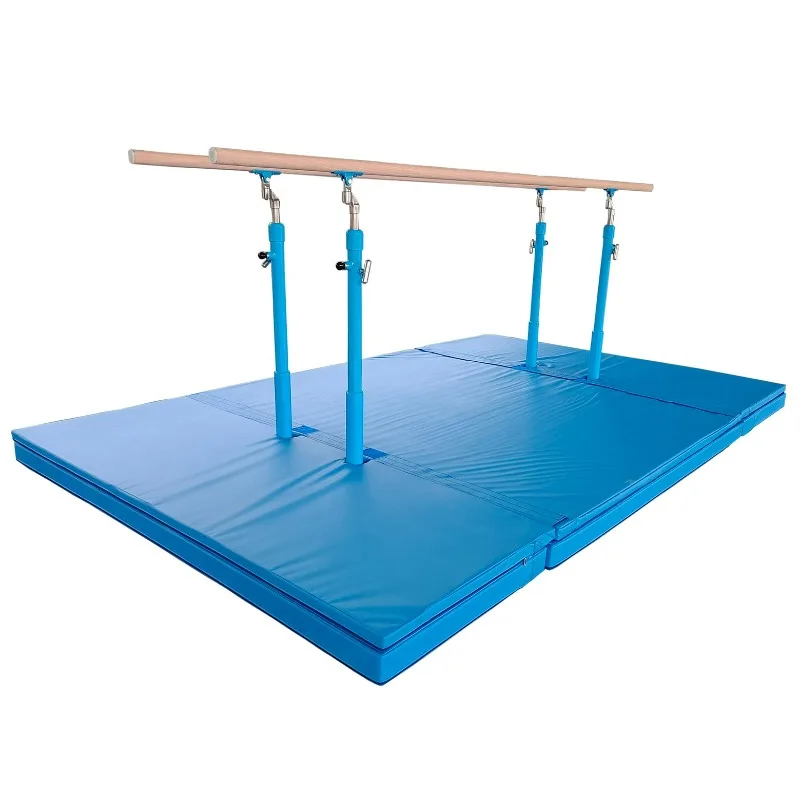 Professional Gym Training Equipment Artistic Gymnastics Parallel Bars With Comfortable Floor Mat Safe For Fitness
