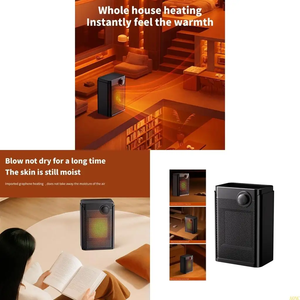 A0NC 빠른 난방 전기 장치 110V 난방 팬 사무실 침실 데스크탑 바닥