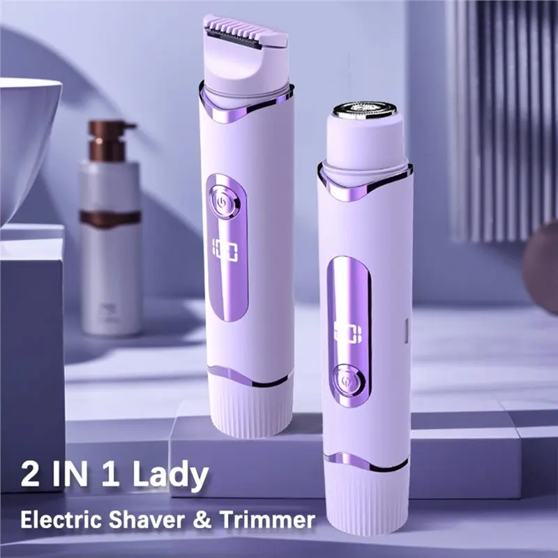 [B25B!】 Dual-Purpose 2-In-1 Electric Hair Trimmer For Body Hair Removal For Painless Facial Leg Bikini Clipper And Shaver