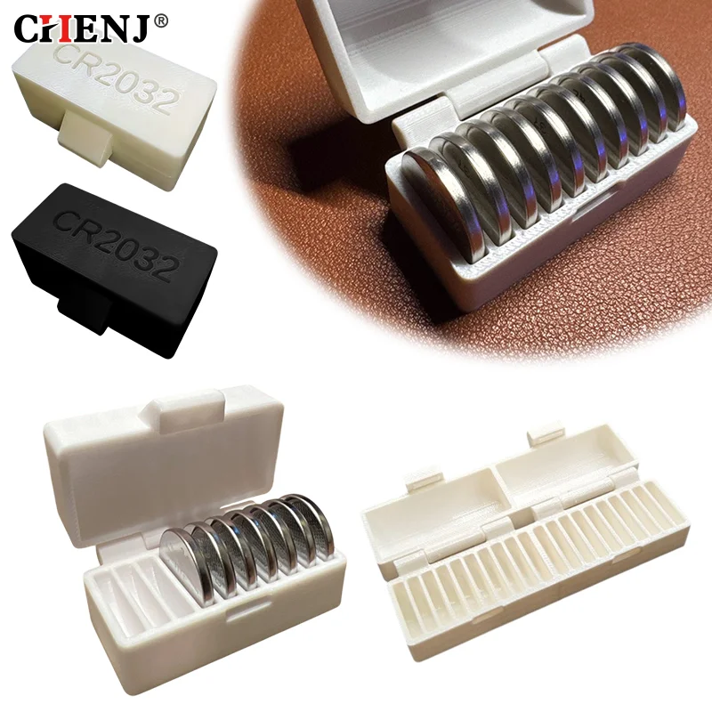 CR2032/CR2025 Battery Storage Box 10/20-Hole Portable Prevents Battery Loss Battery Protective Holder Small Electronics Storage