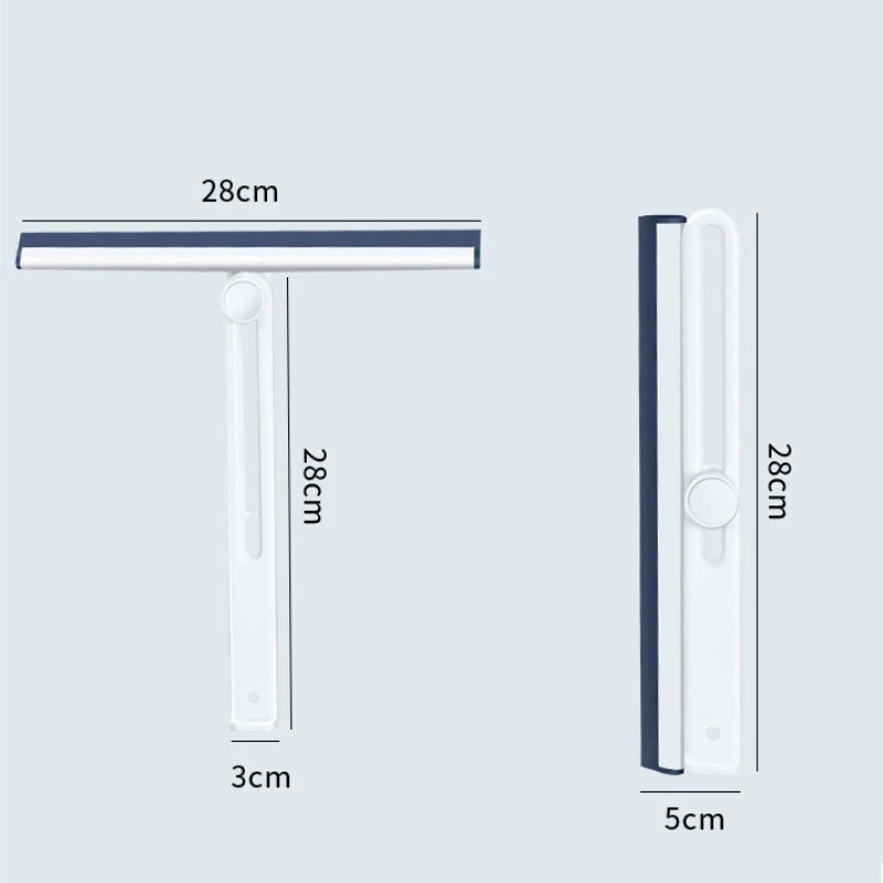 Foldable Shower Squeegee Glass Clean Scraper Washing Wiper Hanger Floor Window Cleaning Household Water Wall Hanging Mirror view 6