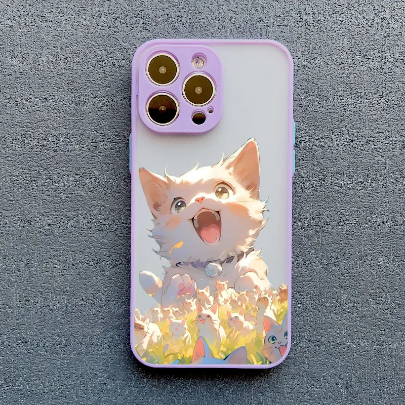 Katzen-Handyhülle im verschiedenen Stil für iPhone 17 16 13 12 Pro Max Mini 15 14 11 Pro Max Plus 16 Plus X XS XR Süße freche Katzenhüllen – Detail 4