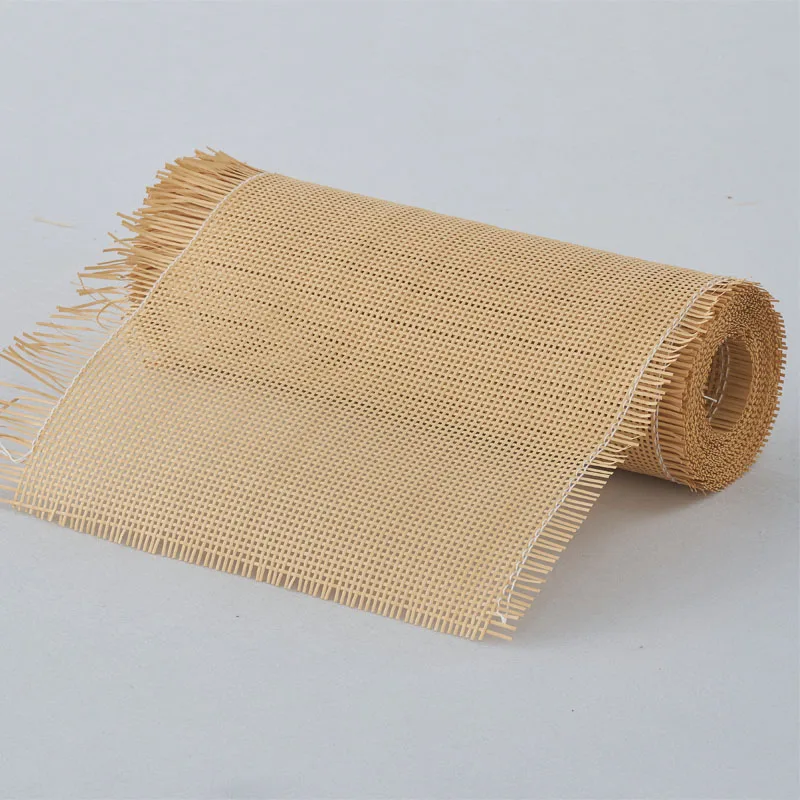 Rattan Material 0.4m - 0.55m Wide Handmade DIY Decoration Four-Corner Pe Square Eye Imitation Natural Ceiling Veneer Furniture Door Frame Screen Woven Mat Auxiliary