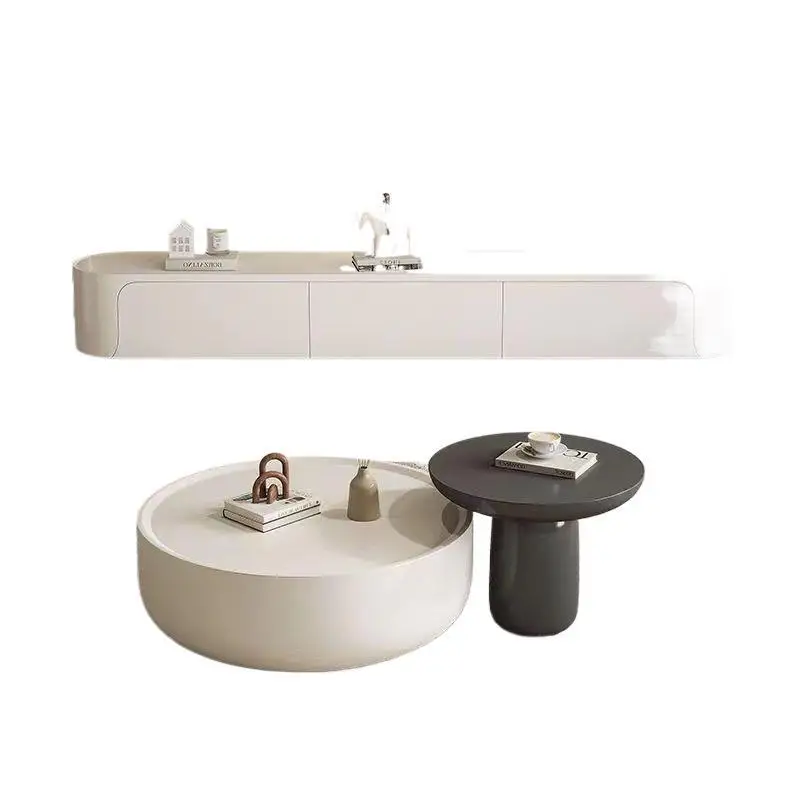 

Cream wind coffee table, small apartment, light luxury household tea table