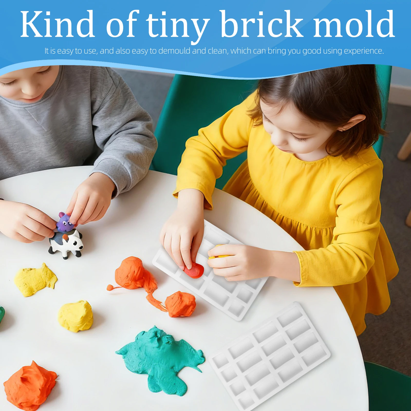 3 szt. Mini Formy Silikonowe do Cegiełek DIY, Materiał do Cegiełek na Stół z Piaskiem, Forma Silikonowa do Mikro Krajobrazu, Akcesoria do Budowy Scen