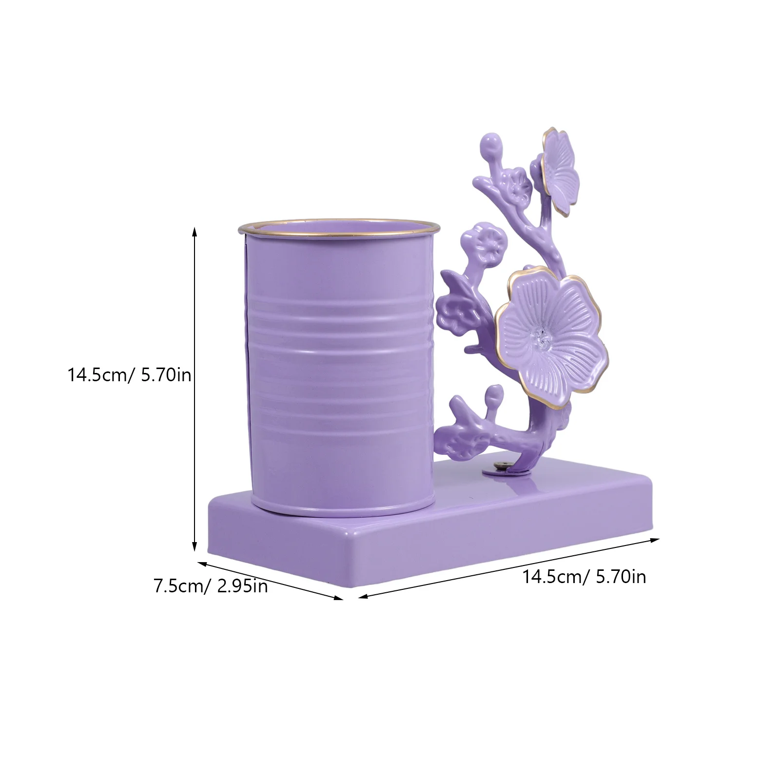 Sturdy Iron Pen Container Aesthetic Desk Accessories Multi Functional Pen Organizer for Home Office Classroom Use