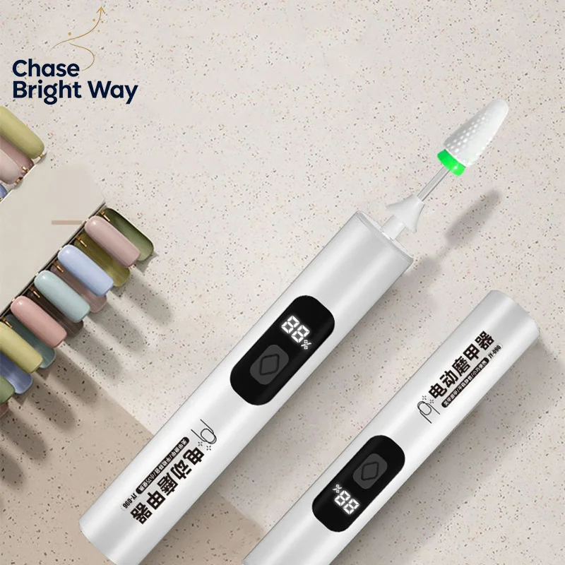 35000RPM Wireless Nail Drill USB Rechargeable Electric Nail File Manicure Pedicure Polisher Milling Cutter Nail Repair Salon