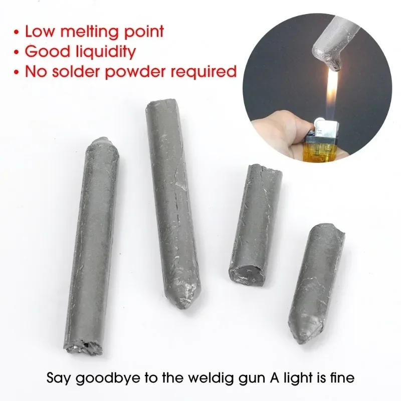 Easy Melt Low Temperature Welding Rods for Copper Iron Stainless Steel Soldering Aluminum Repairing Holes Solder Rod Agent Kits