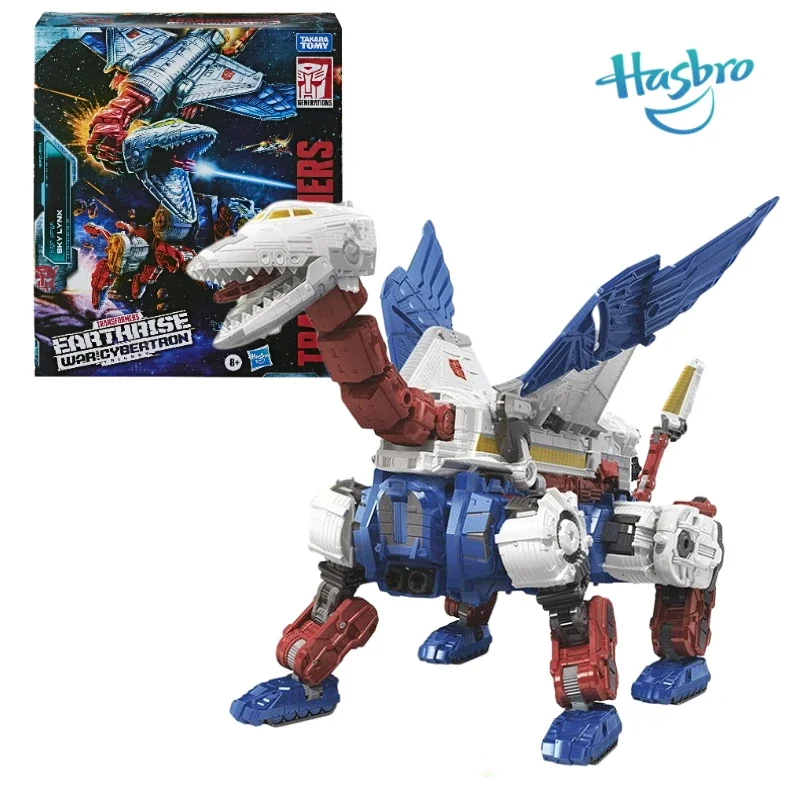 Hasbroトランスフォーマーアクションフィギュア,おもちゃの第1世代,Cybertron earthrise Leader,Wfc-E24スキーlynx 5モード,収集可能なおもちゃ