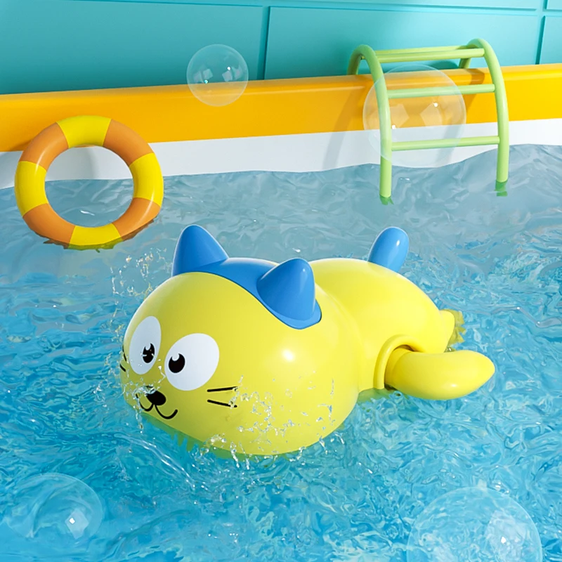 Baby Bath Toys Floating Wind Up Toy Cute Animal Clockwork Bathtub Swimming Pool Toy for Toddlers New Born Bathtub Toys 1-3 Year