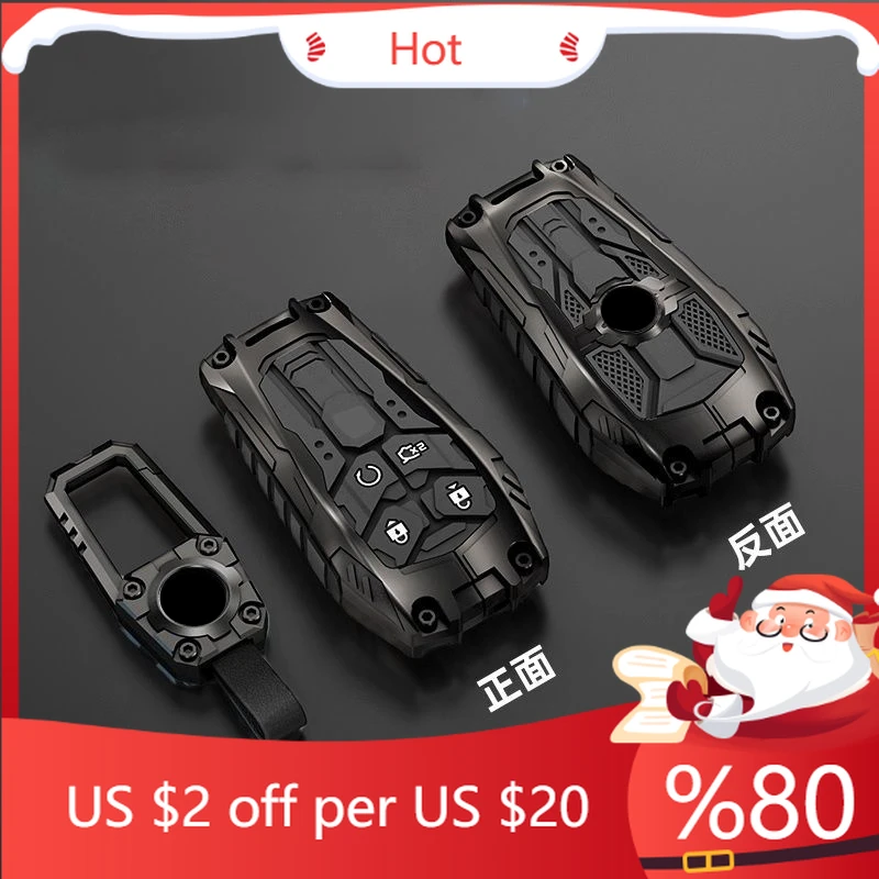 

Hot Metal Car Remote Key Cover Case Holder shell Keychain Fob For Changan CS55 Plus CS75PLUS Ultra UNI-K UNI-T Interior Stickers