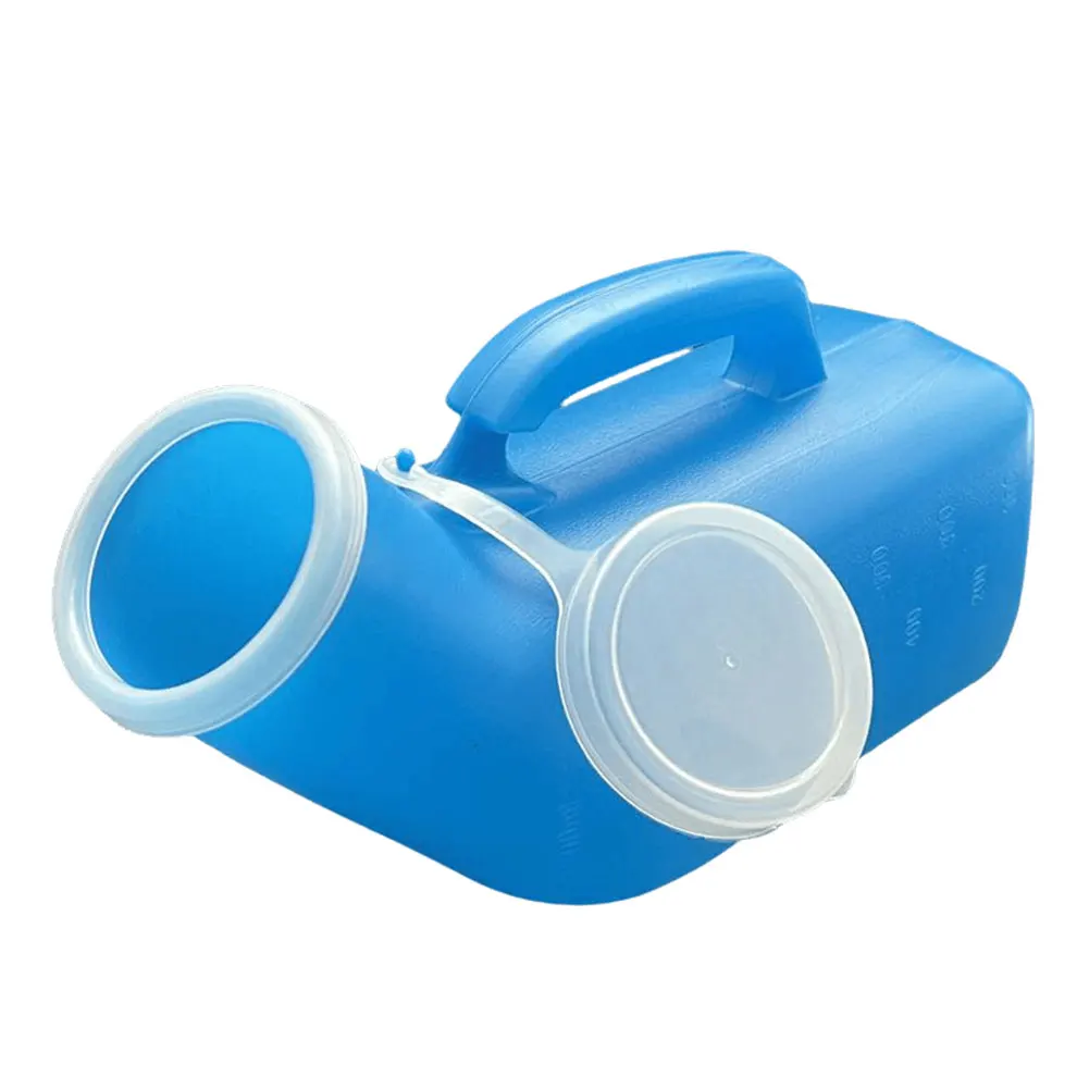 1200ml Pee Container Spill Proof Urine Bottle Plastic Mens Bedpan Bottle with Lid for Car Elderly and Incontinence