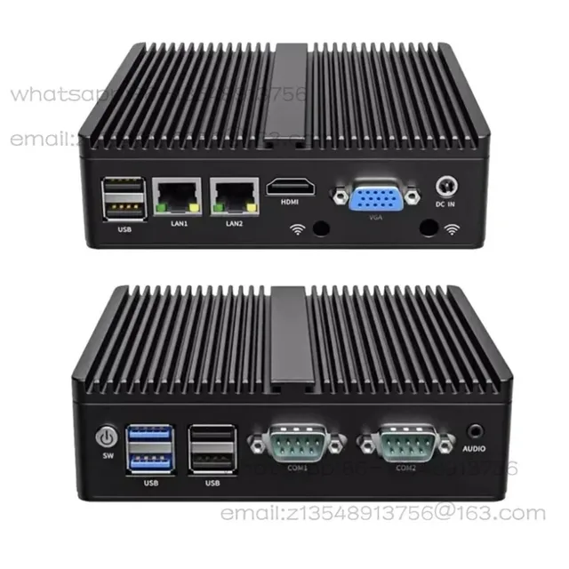 Industrial Control Small Host Mini Industrial Computer Quad-core J4125 Dual Network Double String N2840 Factory Direct Sales 3 Industrial Mini Computer – Intel Celeron J4125 Quad-Core, Dual LAN, Dual Serial, Fanless Control Host – view 3