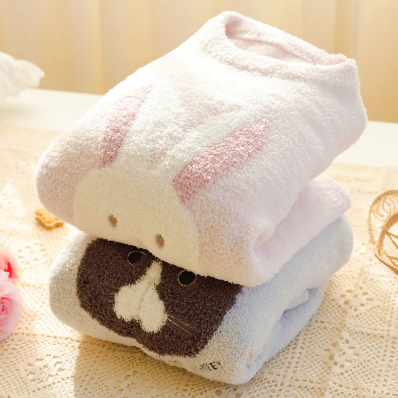 

Women's Winter Warm Half Fleece Nightwear 2025 New Home Clothes Japanese Sweet Student Outerwear Set