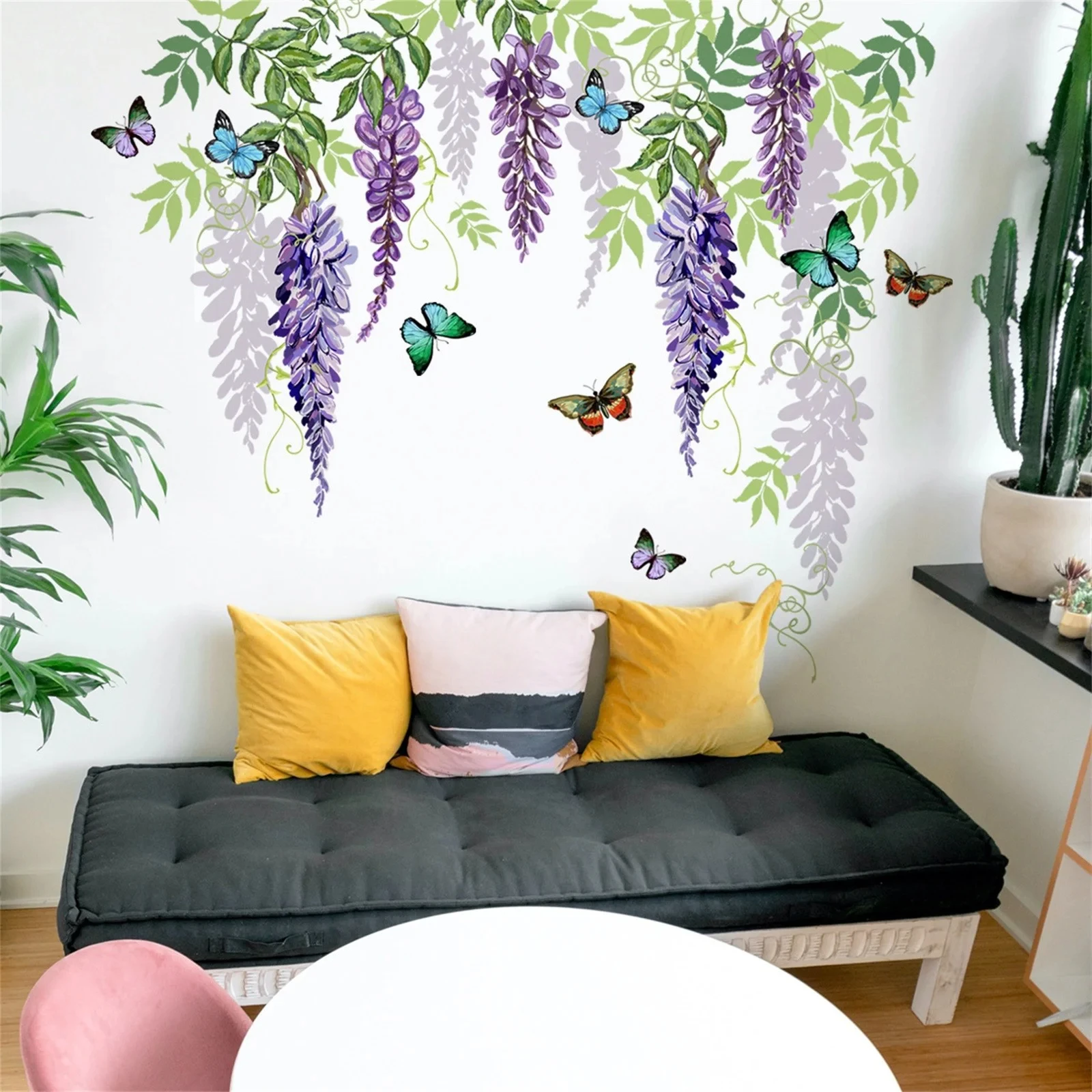 สติ๊กเกอร์ติดผนังลายดอกวิสทีเร - Baby Nursery Plants บทวิจารณ์และราคา