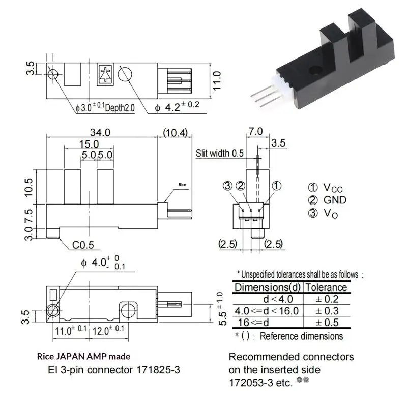 1/3Pcs New GP1A05LC GP1A05HR Game Player Optical Switch Slot Type Photocoupler Sensor Available