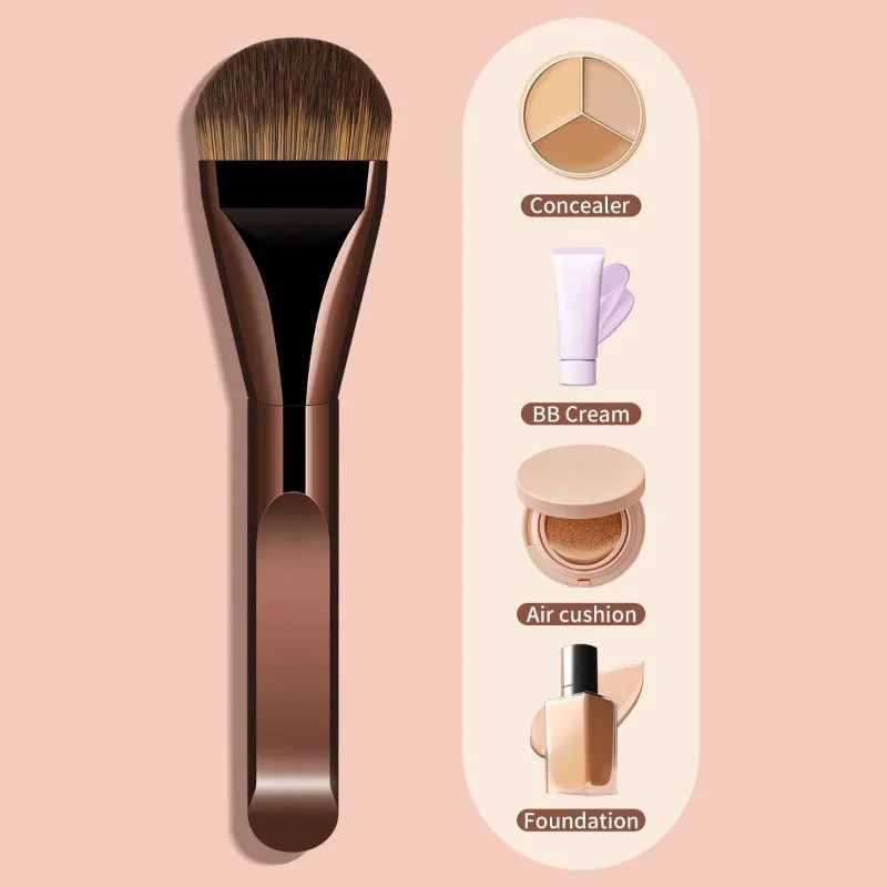 Seamless Foundation Brush Set Soft Bristles Streak Free Liquid Powder Face Blending Makeup Applicator Tools for Flawless Look