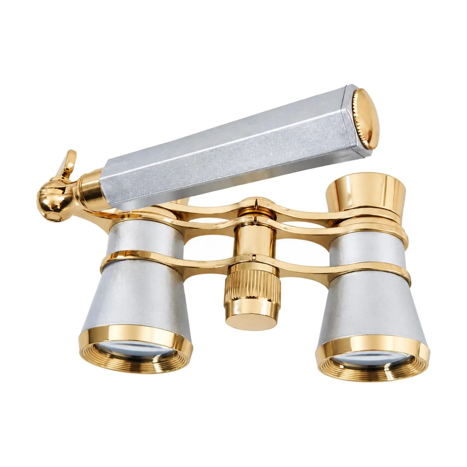 Gold Metal Opera Glasses 3x25 Binocular Viewing Scope for Live Shows and Stage Performances