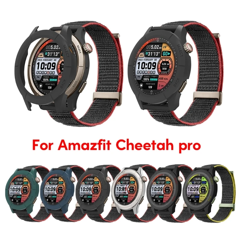 Sarung pelindung layar untuk Amazfit Cheetah Pro, sarung pelindung ponsel pintar bingkai tahan guncangan cakupan tepi penuh