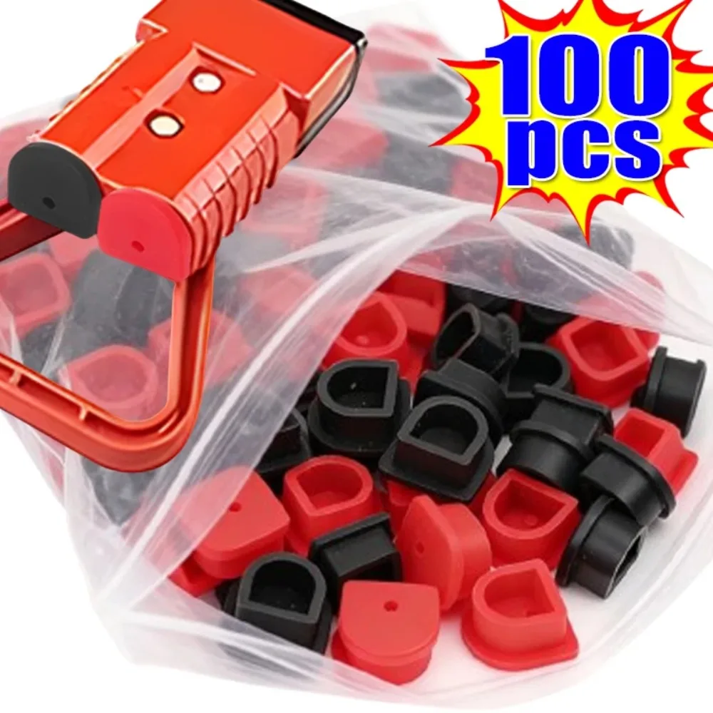 10Pcs Silicone Waterproof Plug Cap Red Black Sealing Ring Silicone Dust Cover Plug Cover Versatile Applications