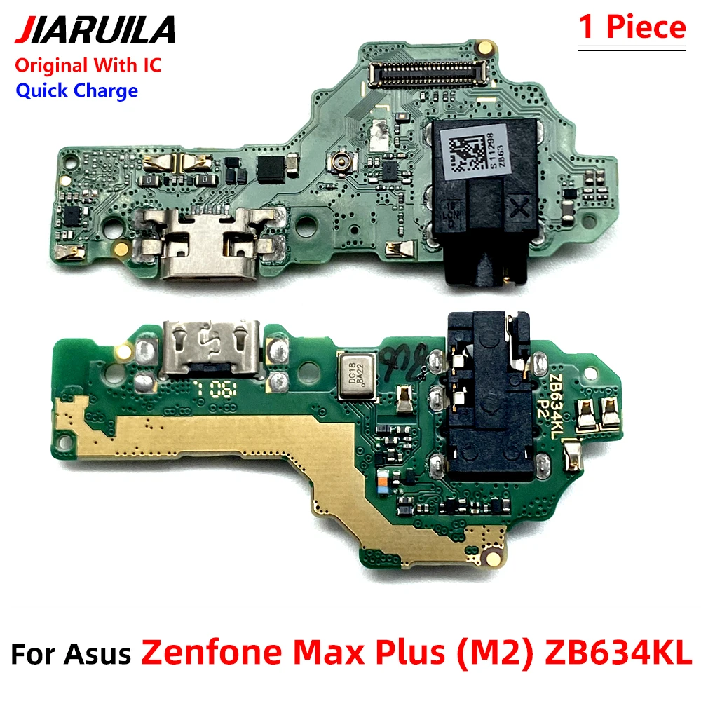 Tested For Asus Zenfone Max Plus (M2) ZB634KL A001D USB Charging Dock Jack Plug Socket Port Connector + Motherboard Flex Cable