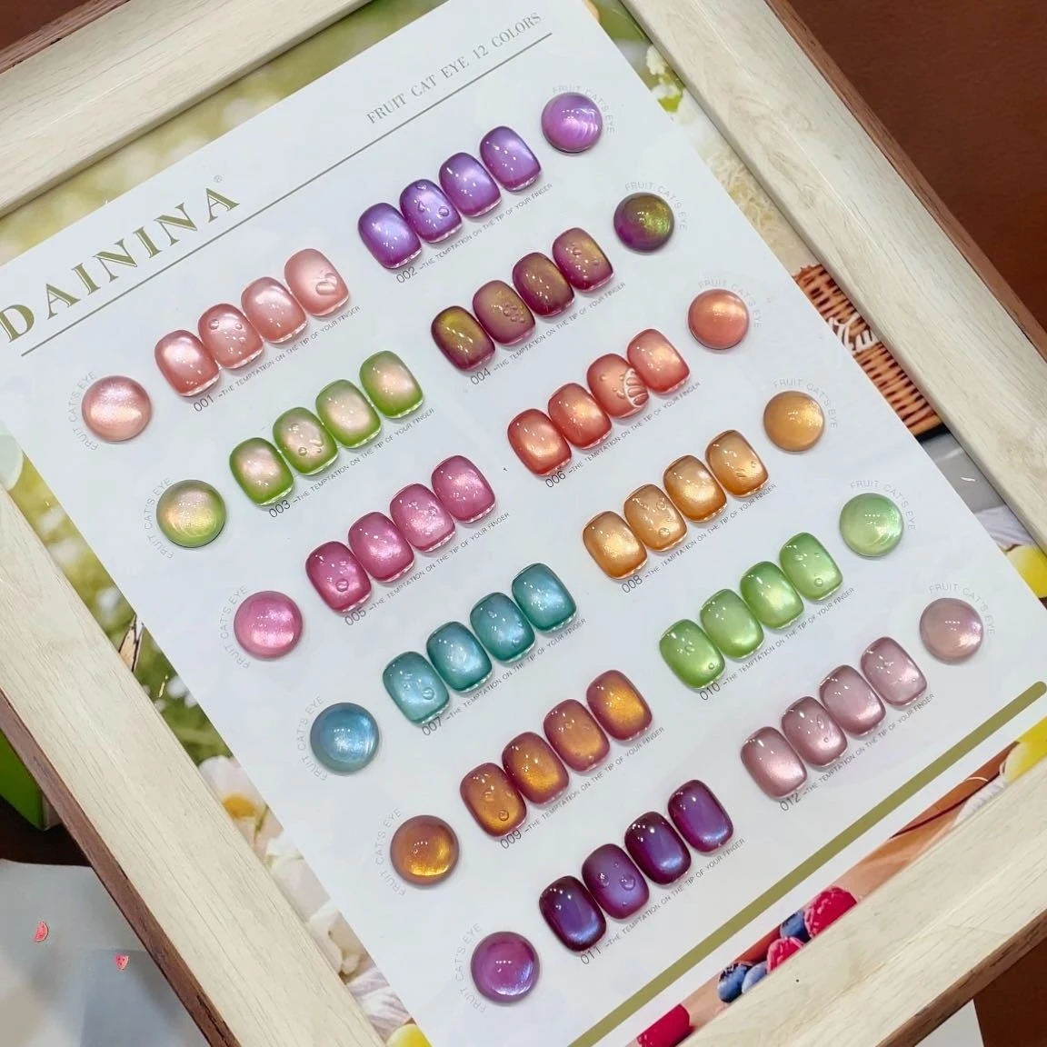 

15ML Summer Fruit Series Cat Magnetic Nail Gel Polish Green Purple Pink Cat Eye UV Gel Soak Off Nail Art Varnish For Manicure