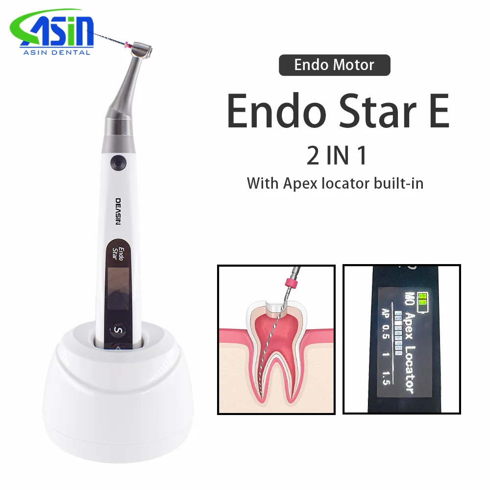 2 In 1 Dental Wireless Endo Motor Built In Apex Locator for Endodontic rotary root Canal instrument Reciprocating 360°Adjustable