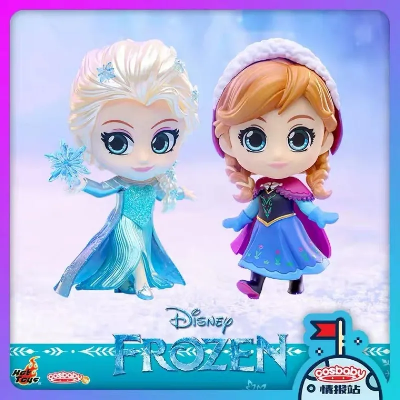 

Original hottoys Frozen Elsa Anna cosbaby mini doll periphery Pendant Action Figure Hobby Collectible Model Toys Figures gifts