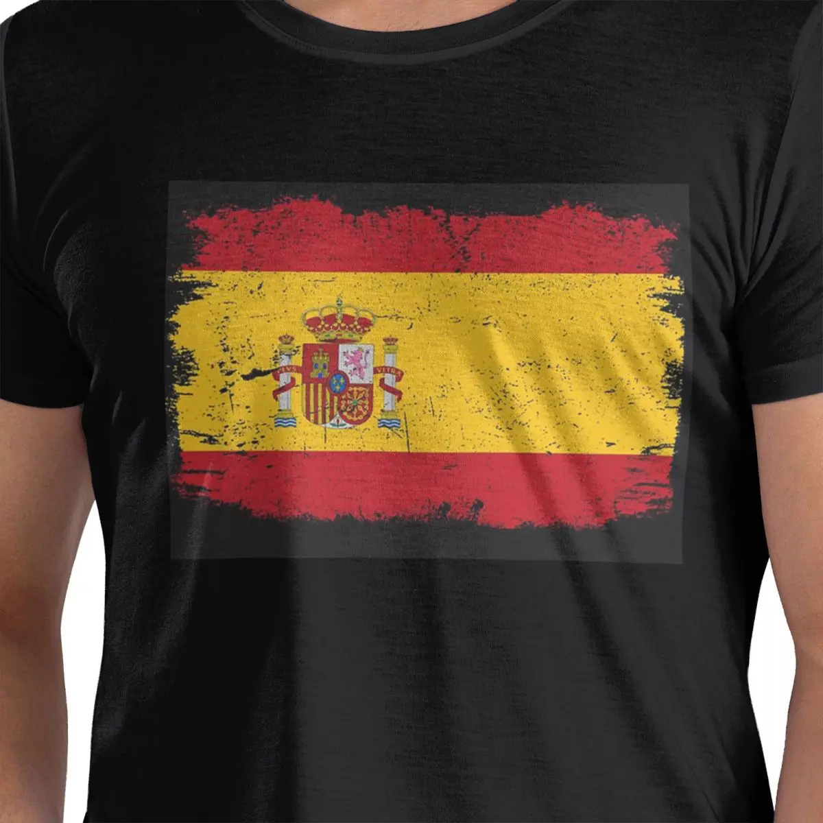 

Флаг страны Испании Туристический флаг Испании Флаг команды Испании Футболка из 100% хлопка Мужская мода Футболки Мужская с круглым вырезом и коротким рукавом