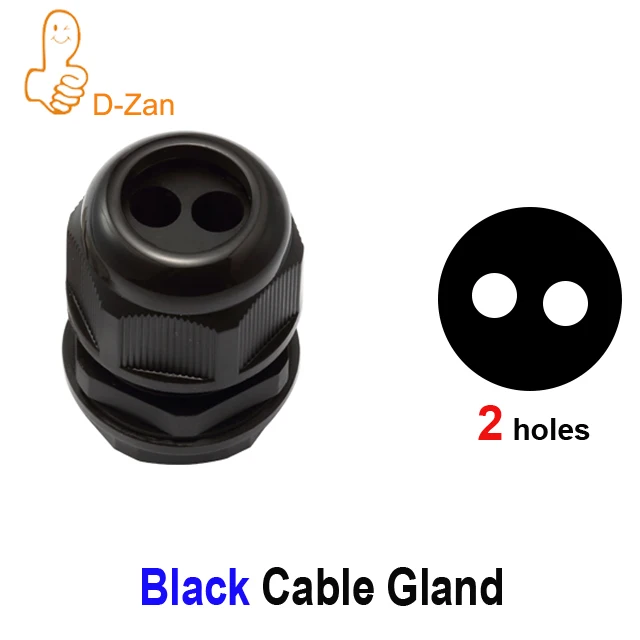 

M20 2 holes Factory price IP68 Wire Protection Cord Grips Nylon PA6 Cable Glands for M20 *1.5 6-8mm split glands white /black