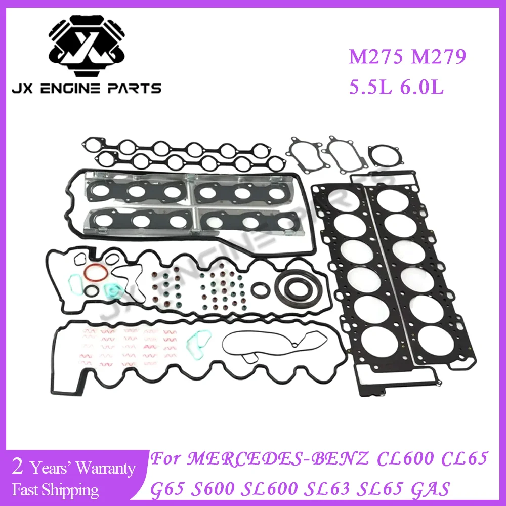 M275 Engine Rebuild Kit Full Gasket Set For MAYBACH 57 62 MERCEDES-BENZ 5.5 6.0 CL600 CL65 G65 S65 SL63 AMG S600 SL600 5.5L 6.0L