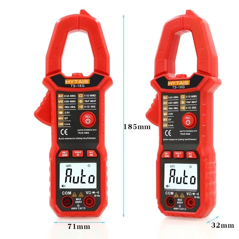 Klem Meter Ts18 Volautomatische Ampèremeter Hoge Precisie Elektricien Digitale Multimeter Klem