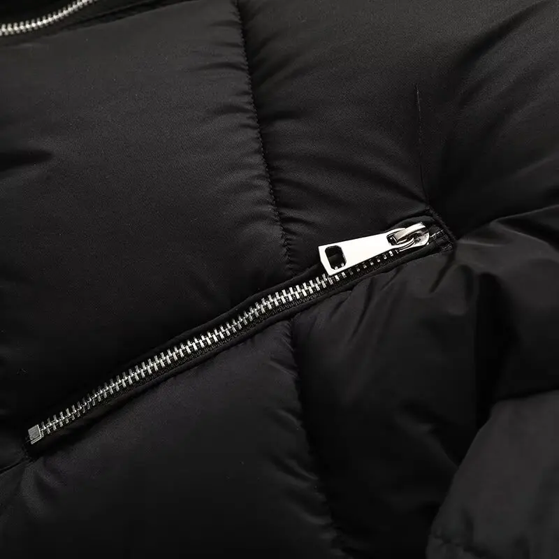 Winter Jackets Women's Thick Warm Coat Black Outwear Solid Long Sleeve Tops Streetwear With Zipper 2024 inszart Jacket Coat Top