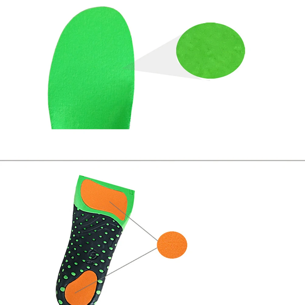 

1Pair Arch Support Insoles Breathable Shockproof Shoes Pad Size M Green Foot Pressure Relief Insoles Athletic Daily Wear