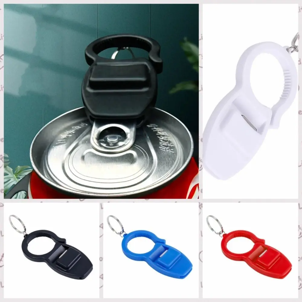 

Portable 3 in 1 Opener Plastic Keychain Manual Easy Grip Can Opener With Hanging Loop Multifunction Kitchen
