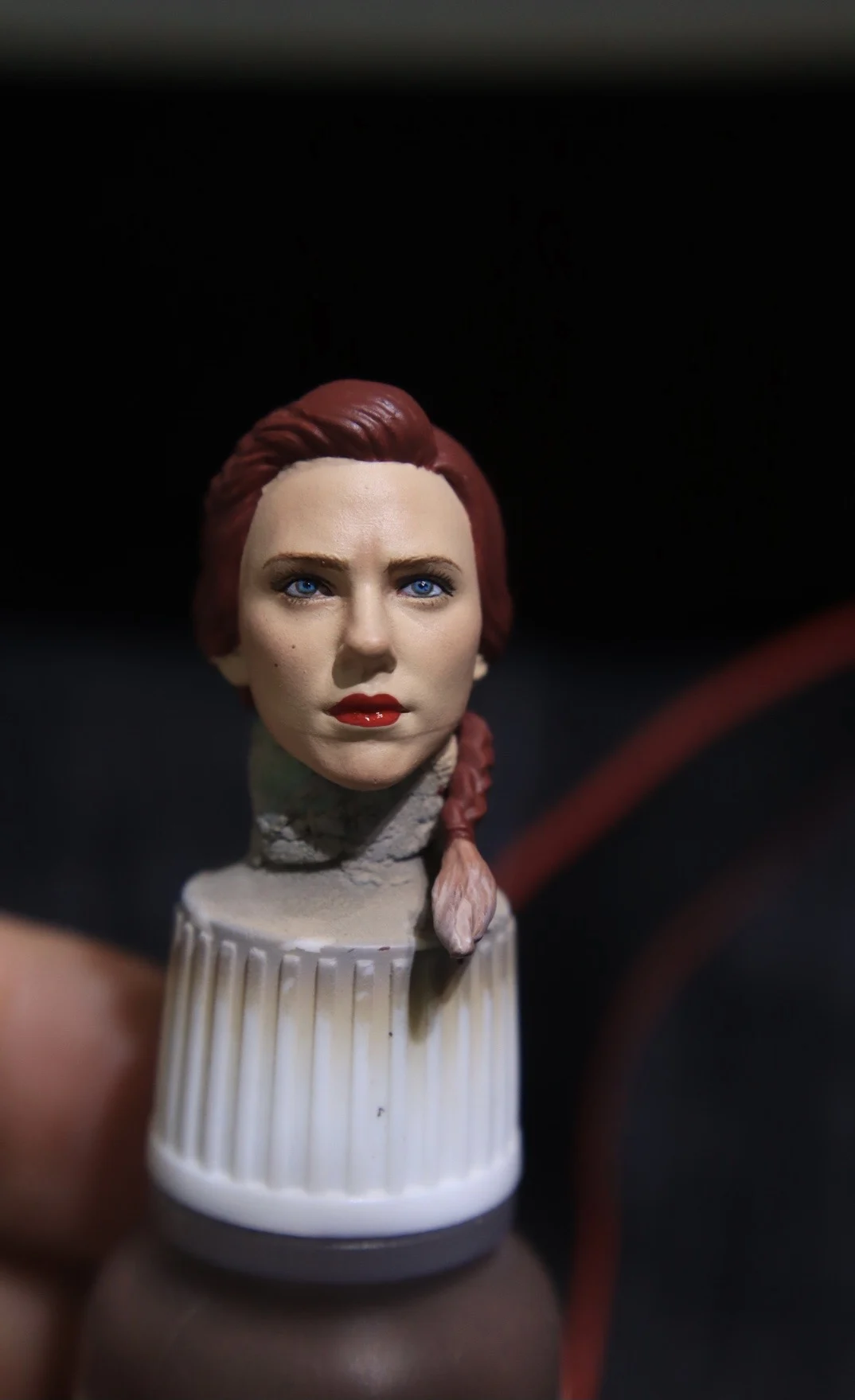 

1/12 Scale Painted Scarlett Johansson Head Carving Sculpt Model Toys SHF Size