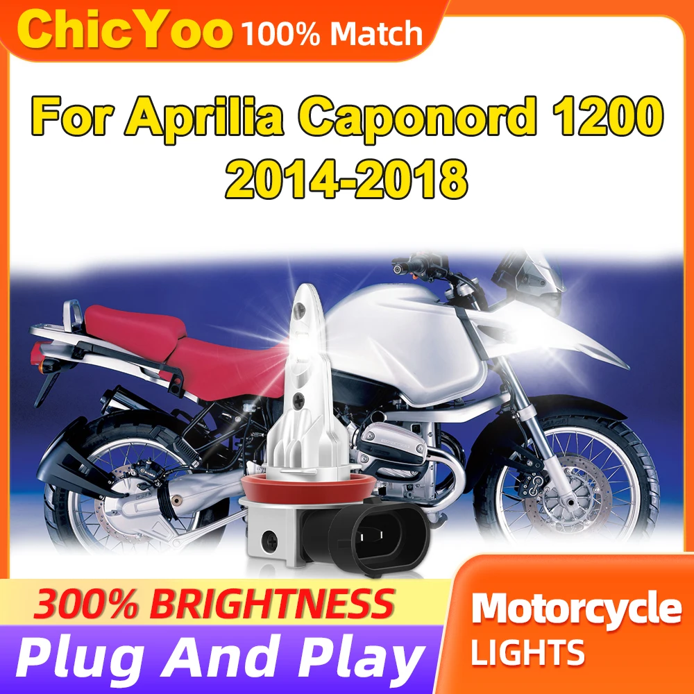 

10000LM Motorcycle LED Headlight 12V Plug&play Motorbike Light 6000K White For Aprilia Caponord 1200 2014 2015 2016 2017 2018