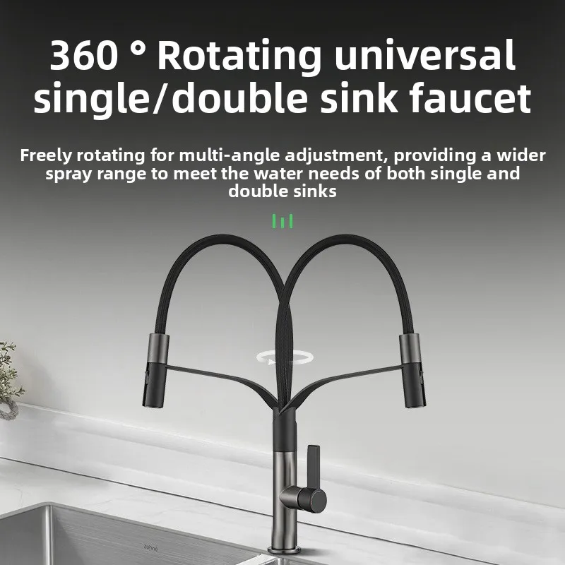 Kitchen Faucet Splash Extender 360 Swivel Cold Hot Water Sink Sprayer