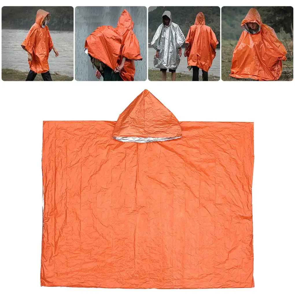 1/2/3/5 Piece Rain Poncho Survival Gear Waterproof Clothing Warm Portable Durable Raincoat for Outdoor Emergency Survival Tools