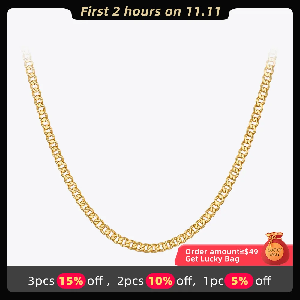 ENFASHION Basic Choker Necklace Women Gold Color 3 Wearing Methods Long Chain 2021 Necklaces Fashion Jewelry Collier Femme P3212