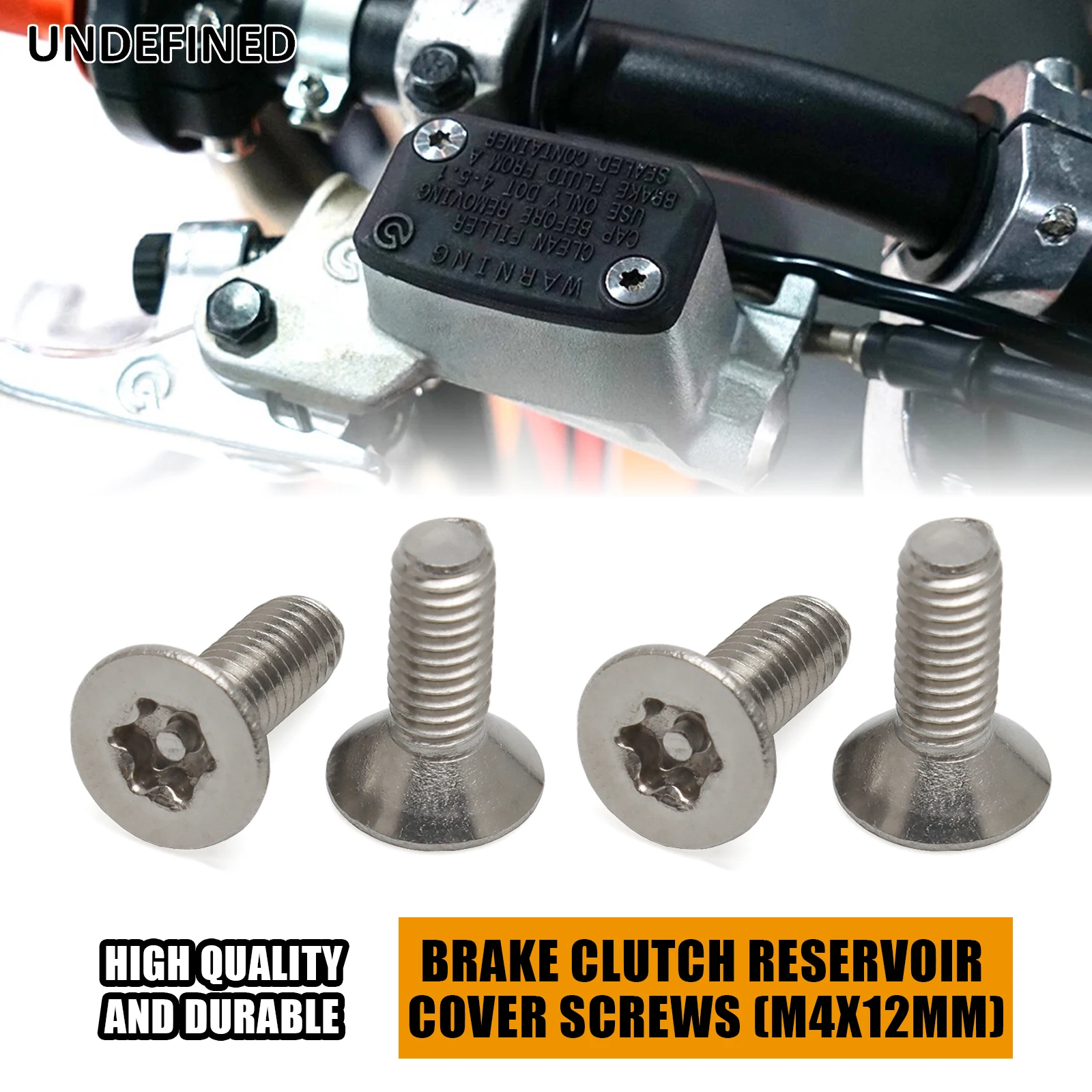 

M4x12mm Universal Master Cylinder Front Brake Reservoir Cover Cap Bolts Screws For Honda Kawasaki Yamaha Suzuki KTM 125-530 SX
