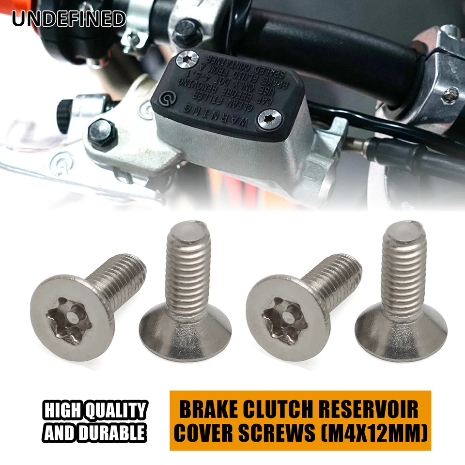 のり M4x12mm Universal Master Cylinder Front Brake Reservoir Cover Cap