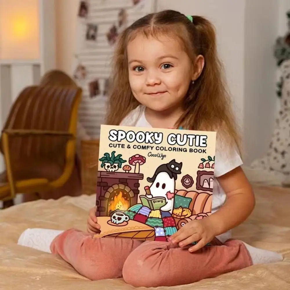 Spooky Cutie Coloring Book In Cozy Moments For Relaxation Featuring Adorable Creepy Creatures Graffiti Painting Book Educational