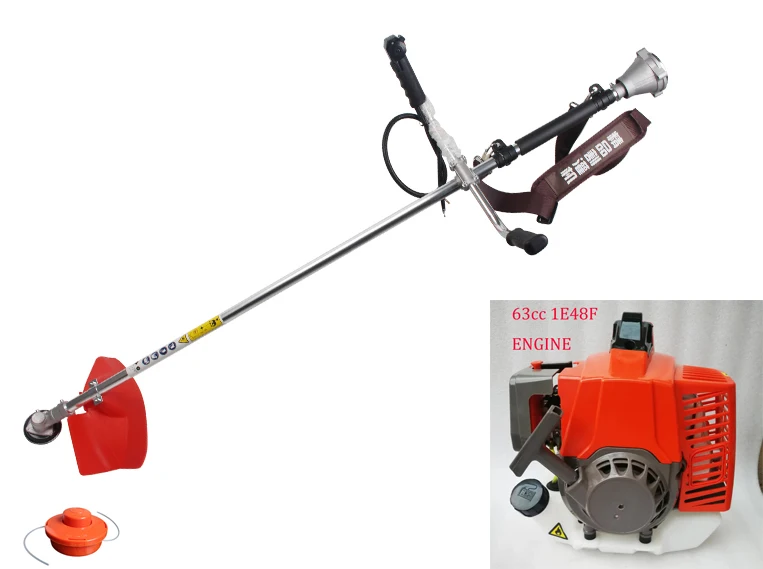 

2T 63CC 1E48F Biggest Power Gasoline Engine Side Mount Hanger Brush Cutter Grass Trimmer Tiller