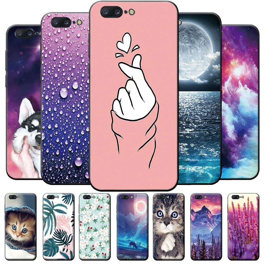 For Oneplus 5 Case Oneplus 5t Cute Fashion Lovely Back Cover For One Plus 5 Black Silicone Phone Case For 1+ 5t Cool Bumper