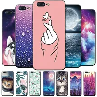 For Oneplus 5 Case Oneplus 5t Cute Fashion Lovely Back Cover For One Plus 5 Black Silicone Phone Case For 1+ 5t Cool Bumper